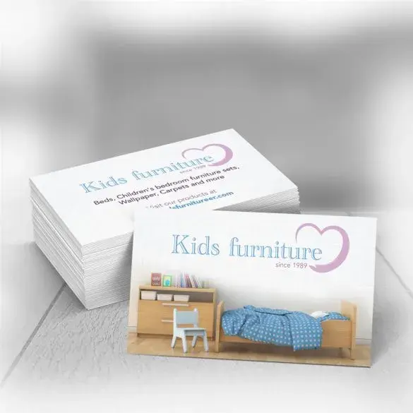 Custom Linen Uncoated Business Cards view 2