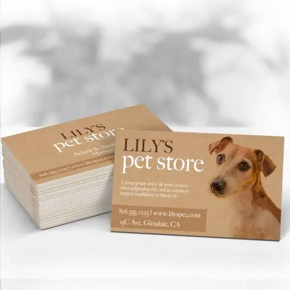 Custom Brown Kraft Business Cards view 2