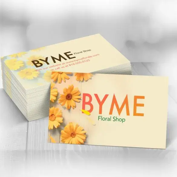 Custom Natural Business Cards view 2