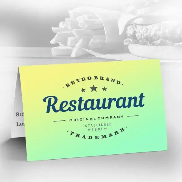Custom Fold-over Business Cards view 3