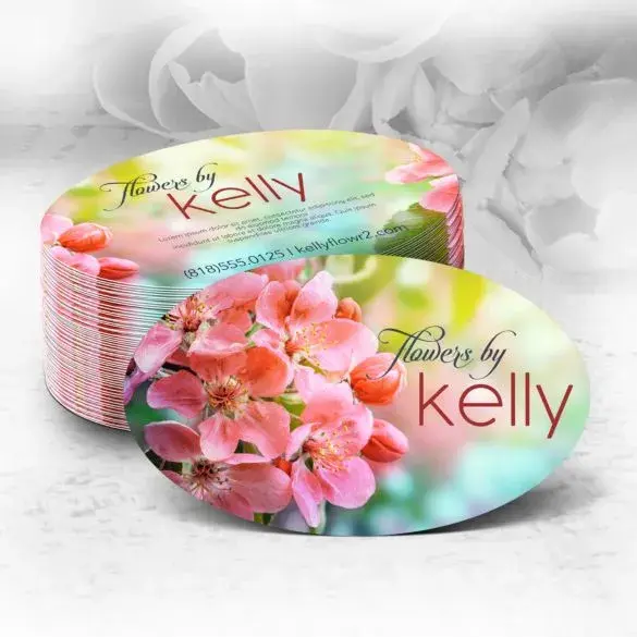 Custom Oval Business Cards view 2