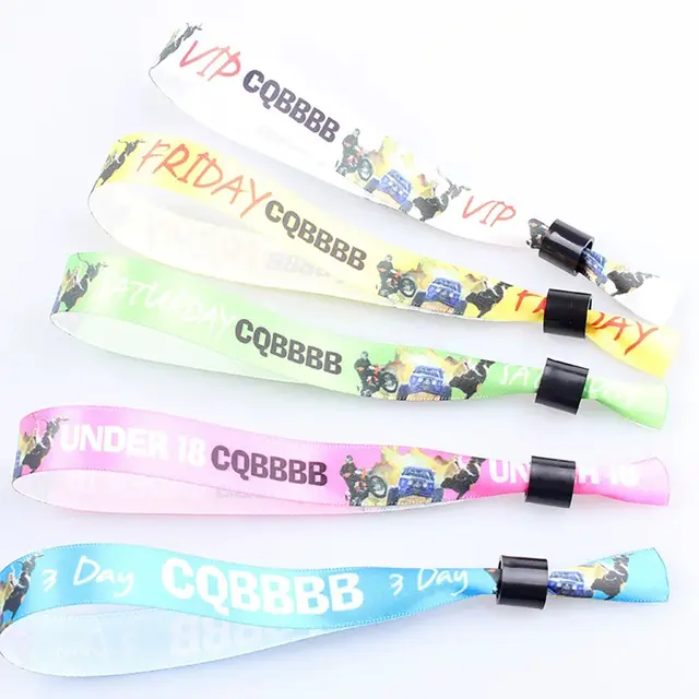 Custom Full Color Satin Wristbands view 3