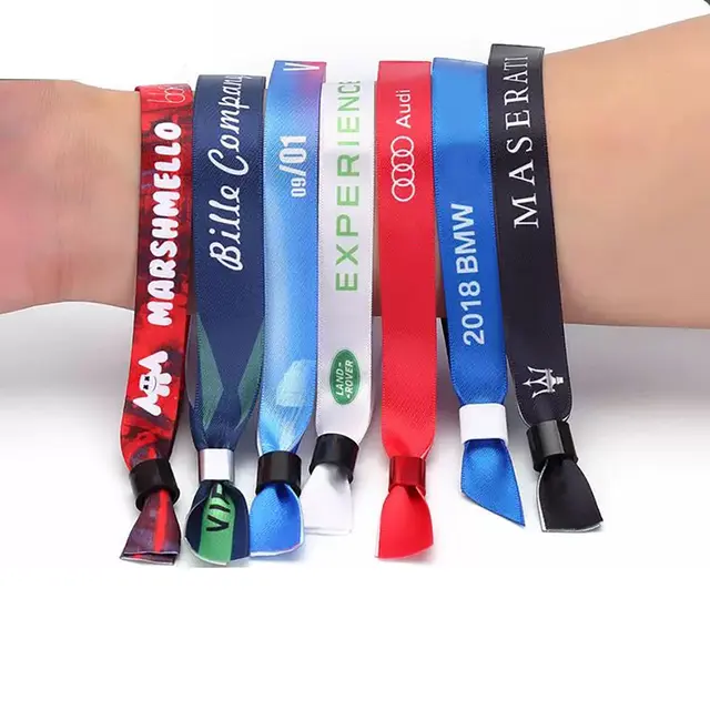Custom Full Color Satin Wristbands view 5
