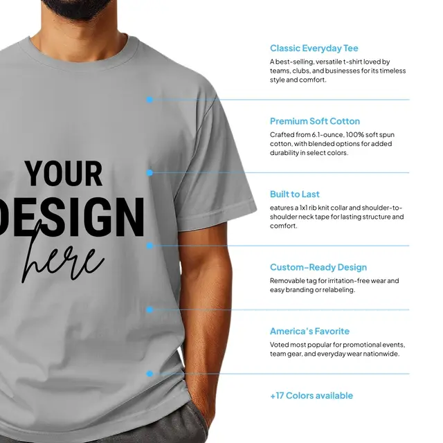 Port & Company® Tall Core Cotton T-Shirt view 2