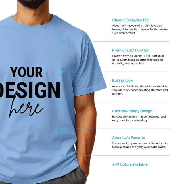 Port & Company® Easy Cotton T-Shirt view 2