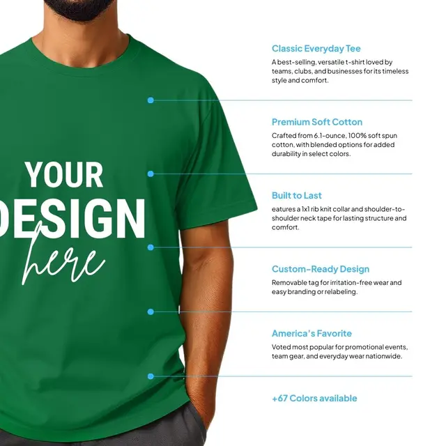 Jerzees® - Dri-Power® 50/50 Cotton/Poly T-Shirt view 2