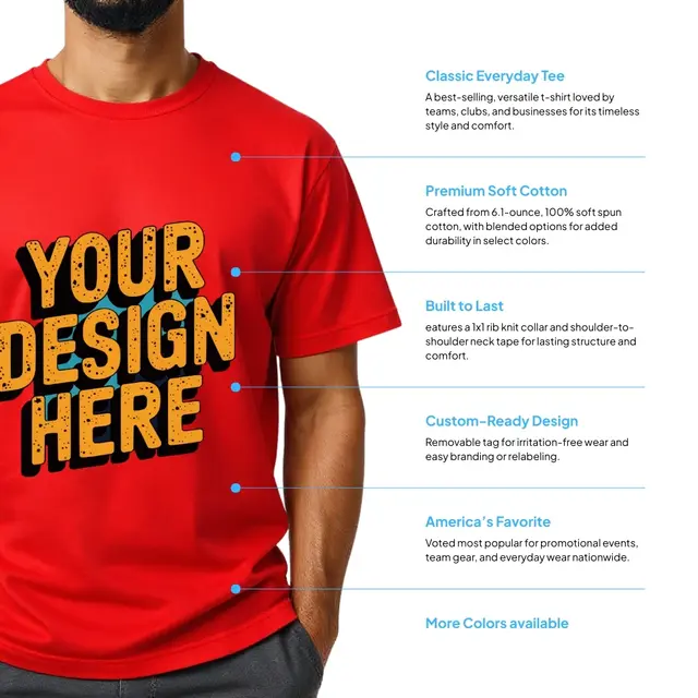 Gildan Heavy 100% Cotton T-Shirt view 2