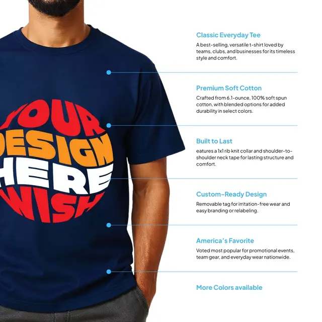 Gildan® Tall 100% US Cotton T-Shirt view 2