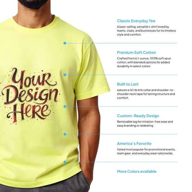 Gildan® - DryBlend® 50 Cotton/50 Poly T-Shirt view 2