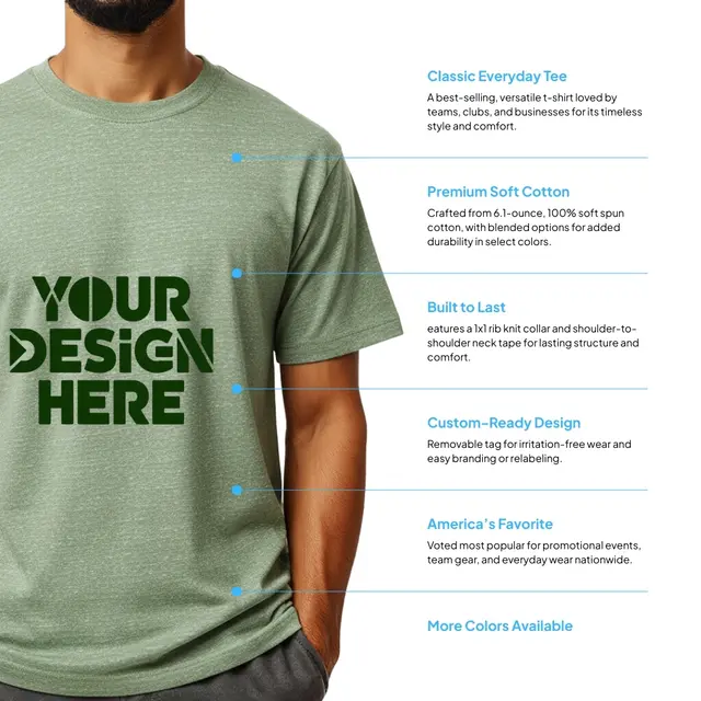 Jerzees Classics™ Unisex Cotton T-Shirt view 2