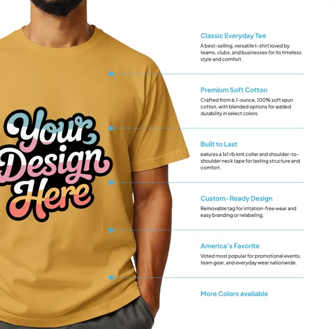 Gildan Adult DryBlend T-Shirt view 2