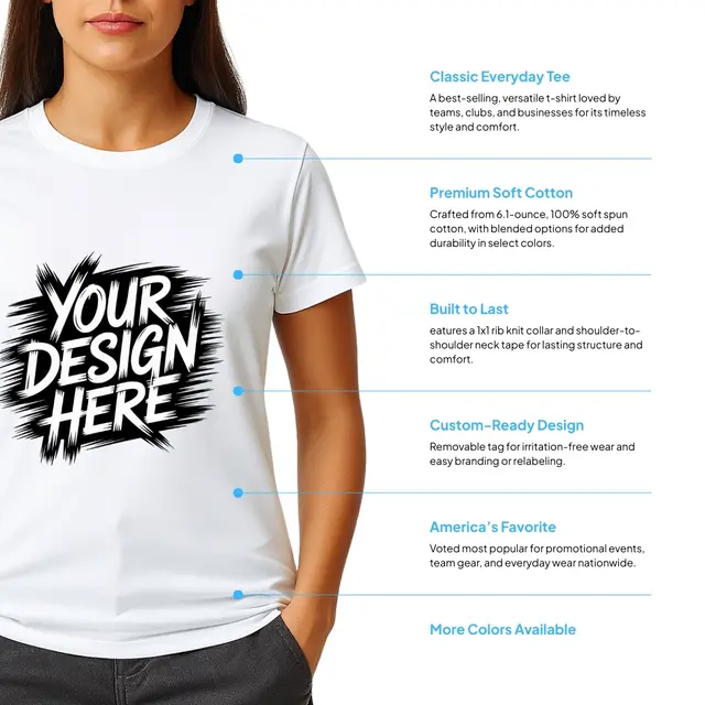 Port & Company® Women Core Blend T-Shirt view 2