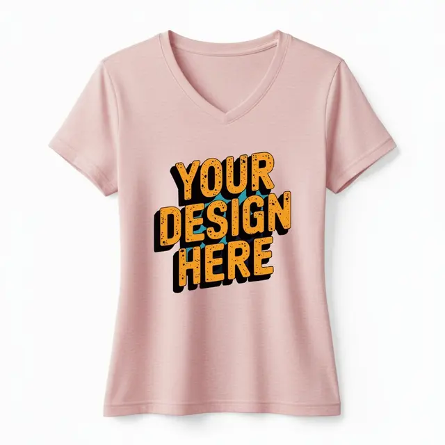 Port & Company ® Women Fan Favorite ™ Blend V-Neck T-Shirt view 3