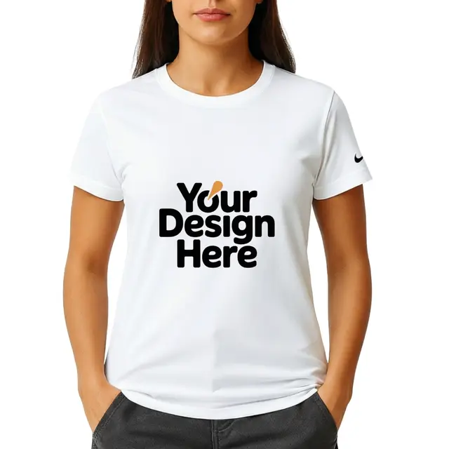 Nike Ladies Core Cotton Scoop Neck T-Shirt view 6