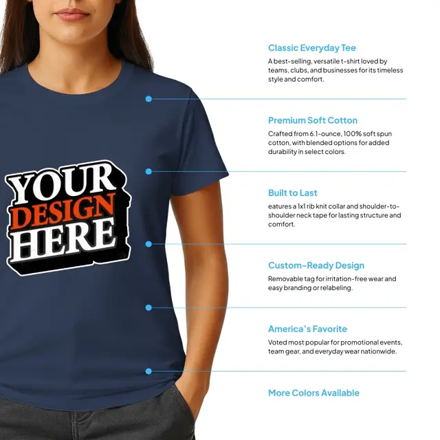 Gildan® Women Heavy Cotton™ 100% Cotton T-Shirt view 2