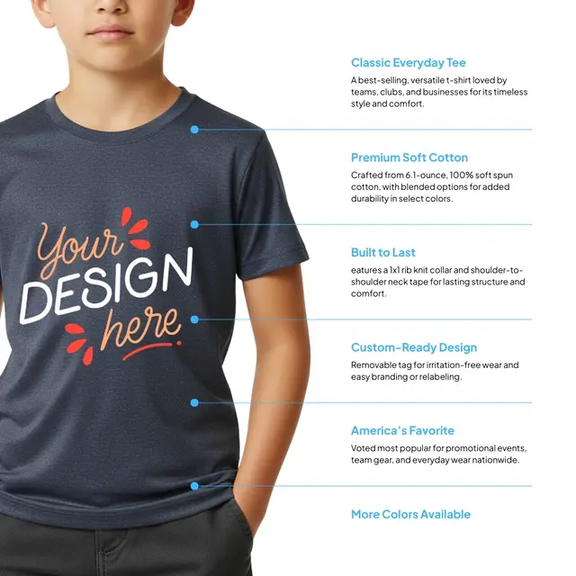 Port & Company® Youth Fan Favorite™ Blend T-Shirt view 2