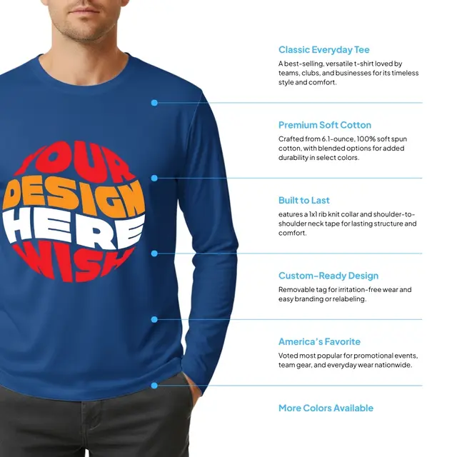 Jerzees® Premium Blend Ring Spun Long Sleeve T-Shirt view 2
