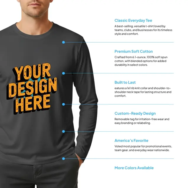 Gildan Adult DryBlend Adult 9 oz. - 50/50 Fleece Crew view 2