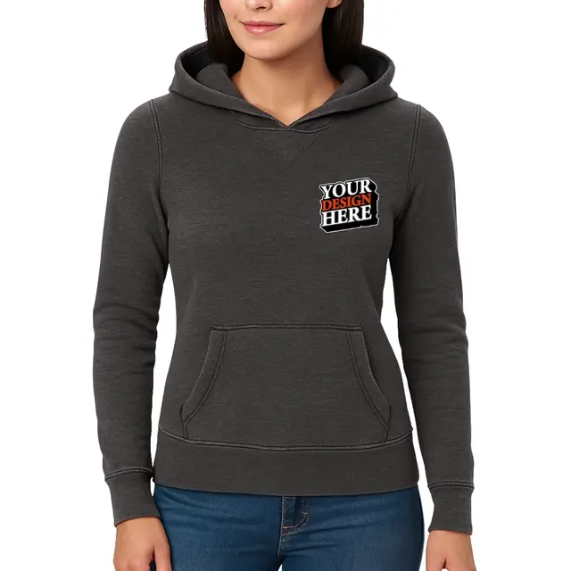 J America Ladies' Zen Pullover Fleece Hooded Sweatshirt view 6