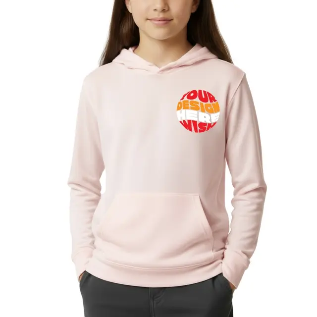 Hanes Youth 7.8 oz. EcoSmart 50/50 Pullover Hooded Sweatshirt view 6