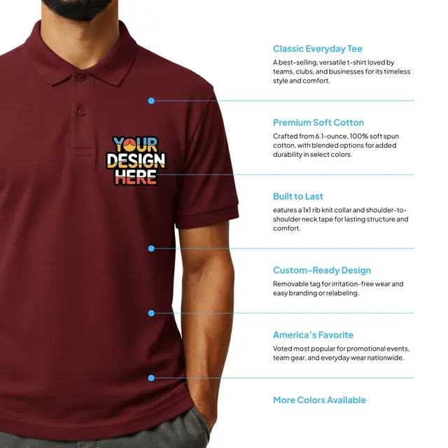 Adult Piqué Polo view 2