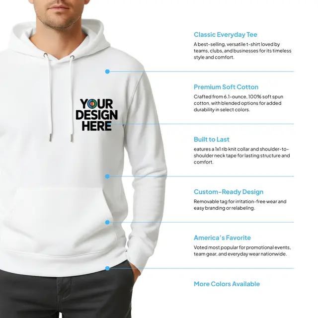 Gildan Adult Heavy Blend 8 oz. - 50/50 Hooded Sweatshirt view 2