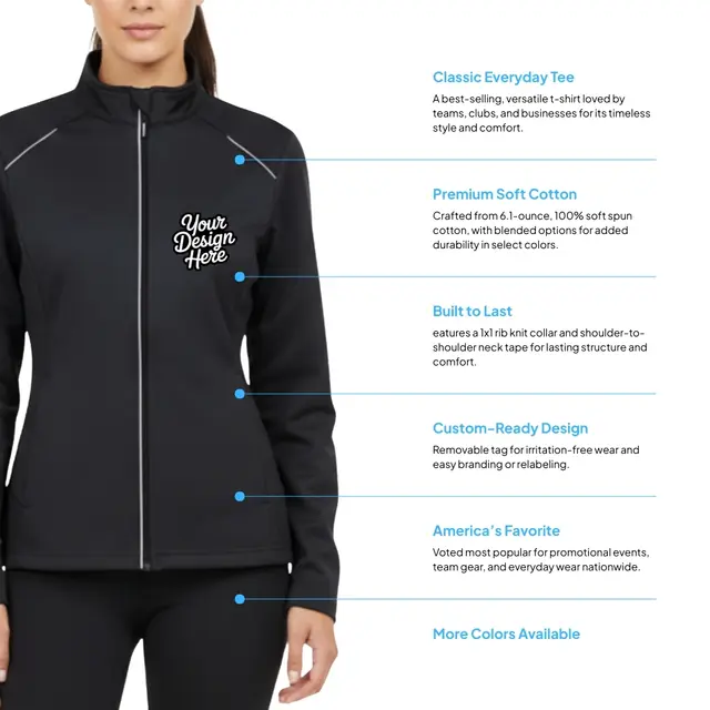 CORE365 Ladies' Techno Lite Three-Layer Knit Tech-Shell view 2