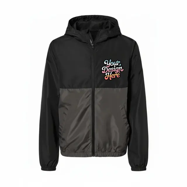 Youth Lightweight Windbreaker Full-Zip Jacket view 3