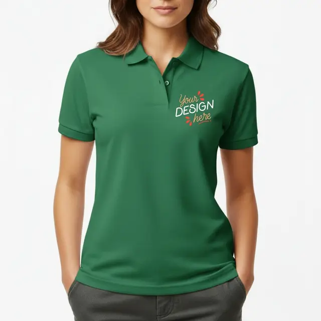 Unisex Midweight Double Pique Polo view 6