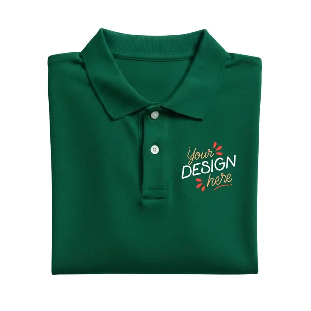 Unisex Midweight Double Pique Polo view 4