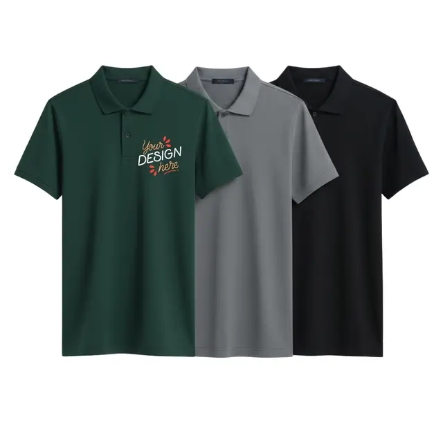 Unisex Midweight Double Pique Polo view 5