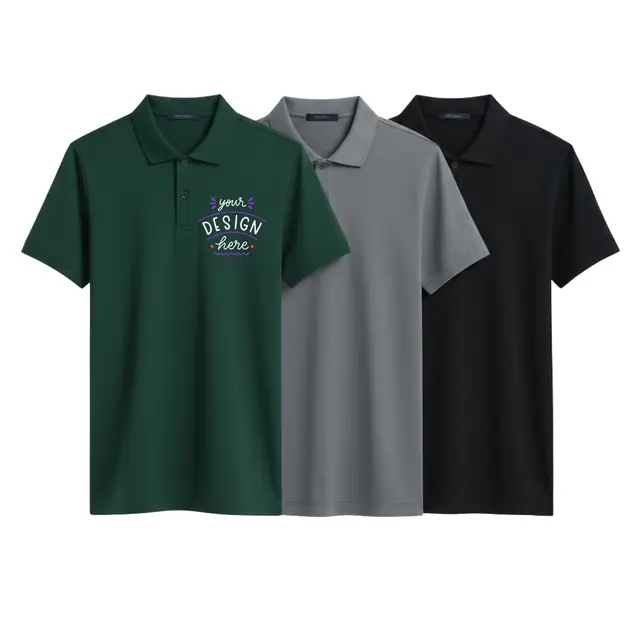 Hanes Youth 50/50 EcoSmart Jersey Knit Polo view 5