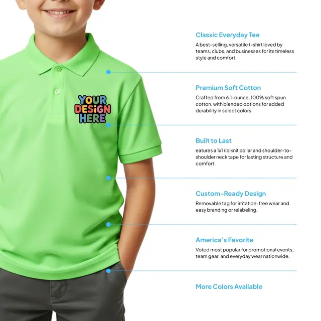 Youth Pique Polo view 2