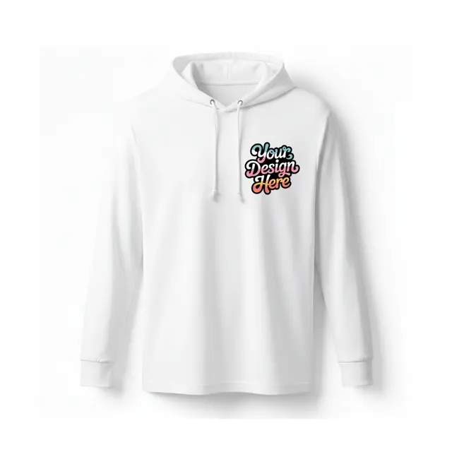 Jerzees Classics™ Unisex Cotton Long Sleeve Hooded T-Shirt view 3