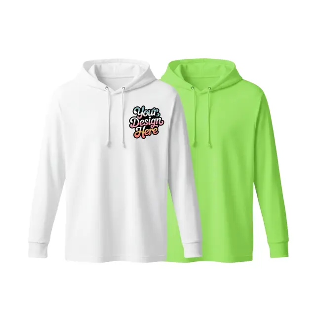 Jerzees Classics™ Unisex Cotton Long Sleeve Hooded T-Shirt view 5