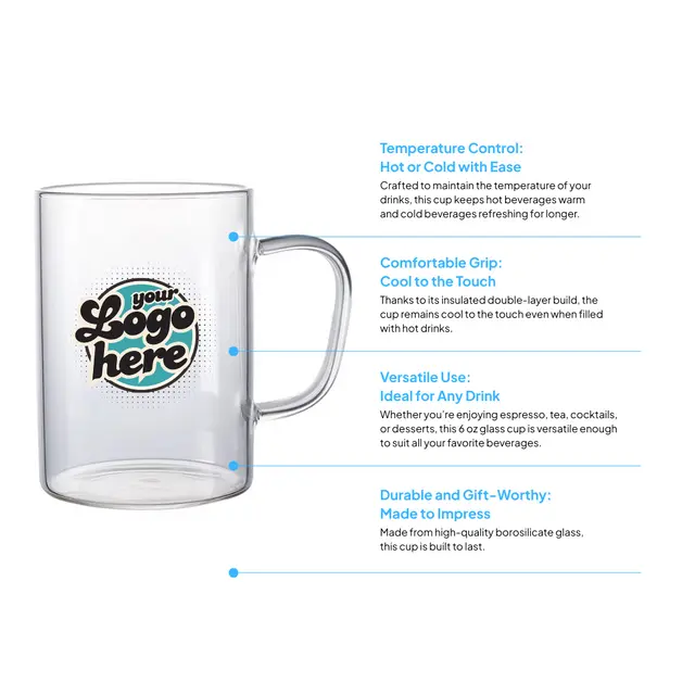 14 oz Transparent Glass Cup view 2