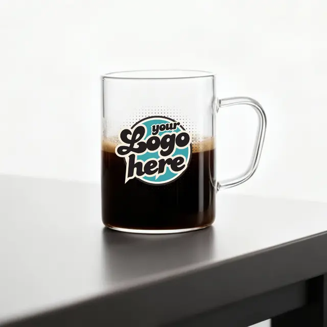 14 oz Transparent Glass Cup view 3