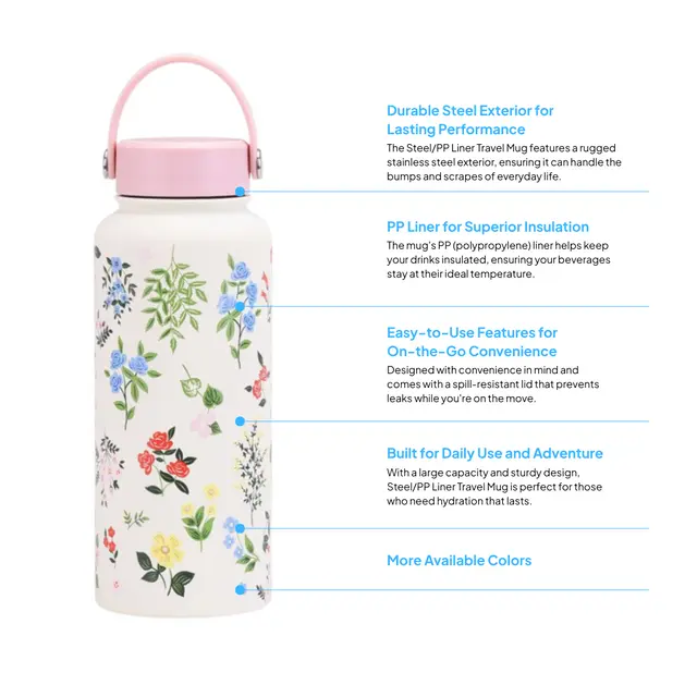 32 oz Stainless Steel Sports Water Bottle view 2