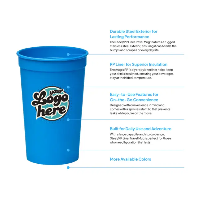 12 oz Plastic Stadium Cup view 2