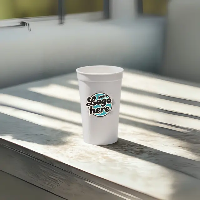 12 oz Plastic Stadium Cup view 3