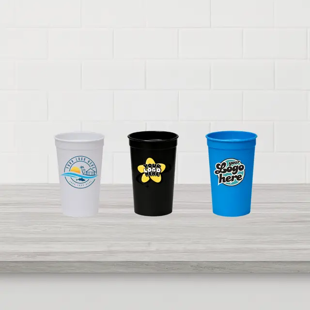 12 oz Plastic Stadium Cup view 4