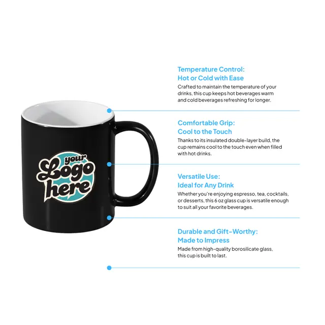 12 oz Heat-Activated Ceramic Photo Mug view 2