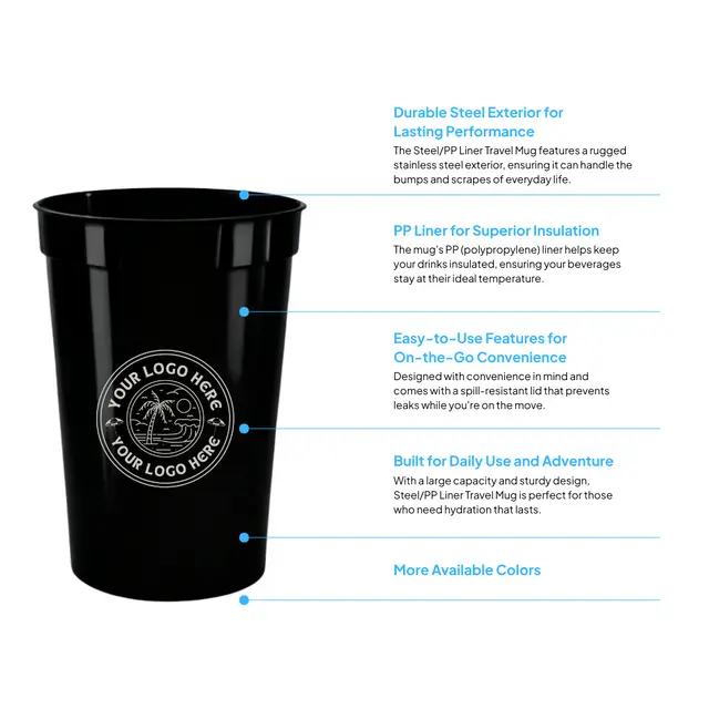 22 oz Plastic Stadium Cup view 4