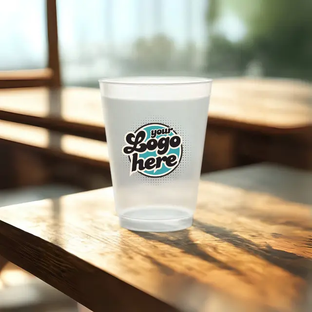 12 oz Frosted Plastic Cup view 2