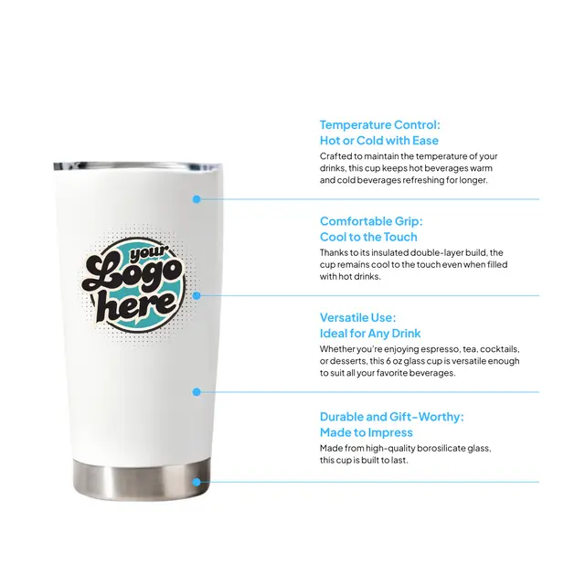 20 oz Stainless Steel Vacuum Insulated Tumbler view 4