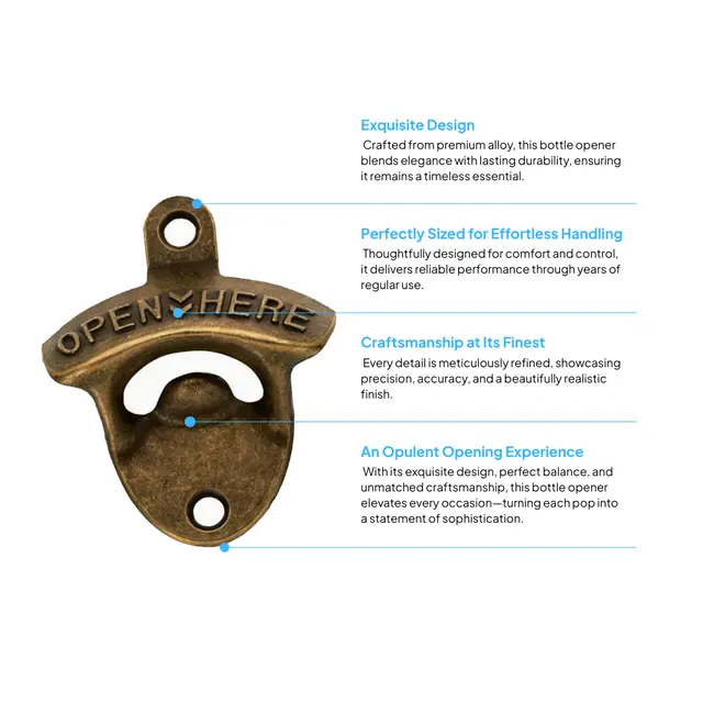 Brass Bottle Opener view 2