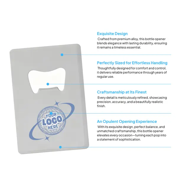 Color-Filled Card-Shaped Bottle Opener view 2