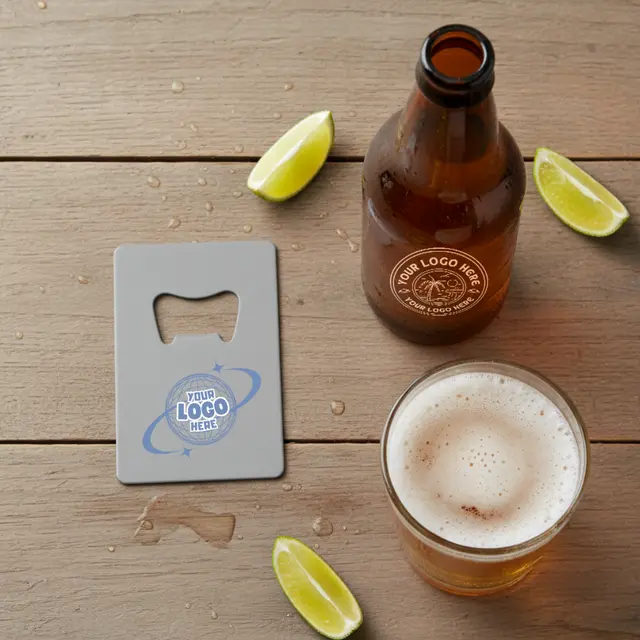 Color-Filled Card-Shaped Bottle Opener view 3