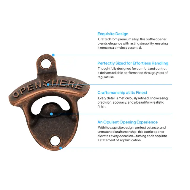 Copper Bottle Opener view 2