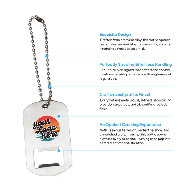 Dog Tag-Shaped Bottle Opener view 2